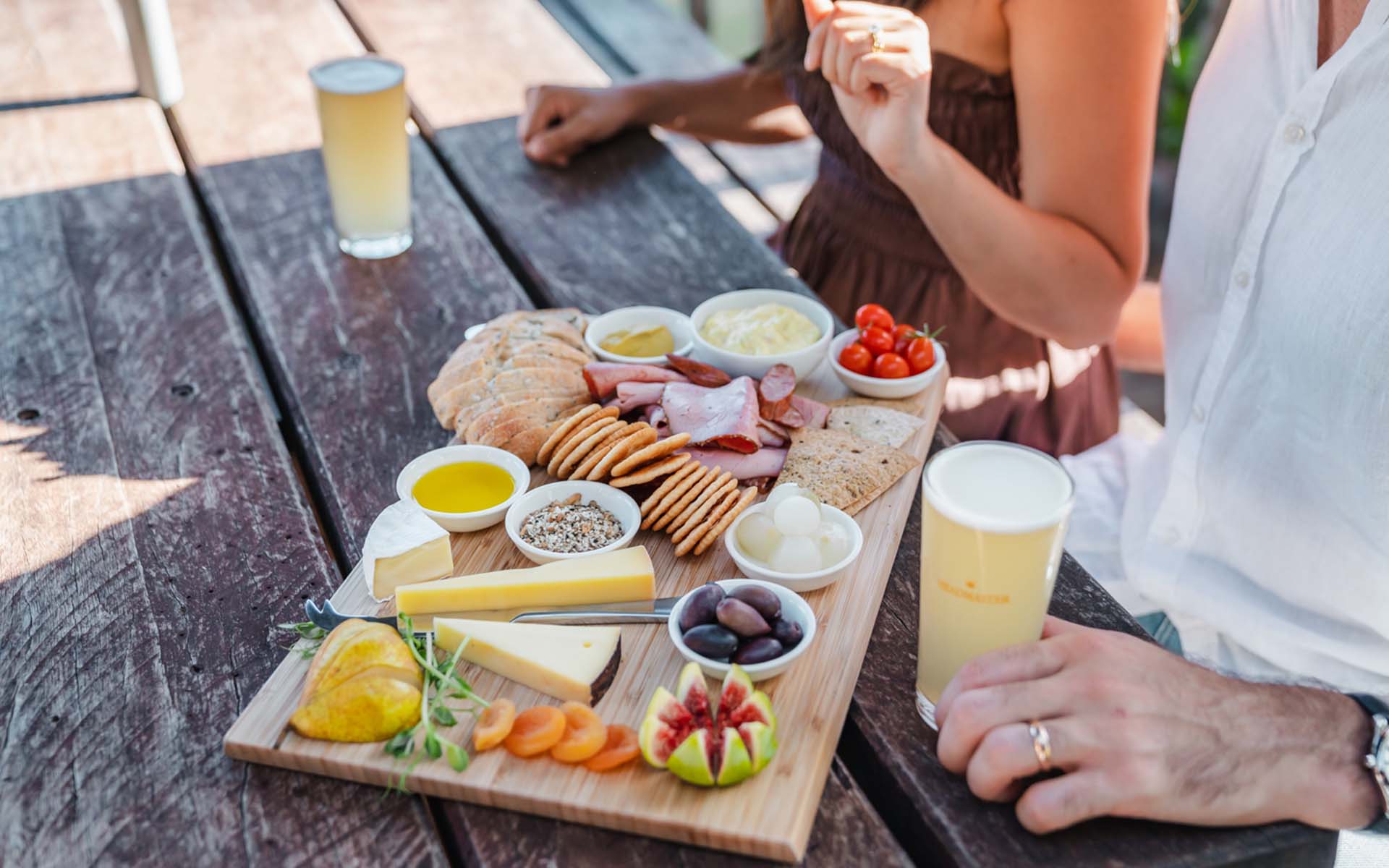 Indulge in a ploughmans platter at Wine Tree Cidery Dwellingup