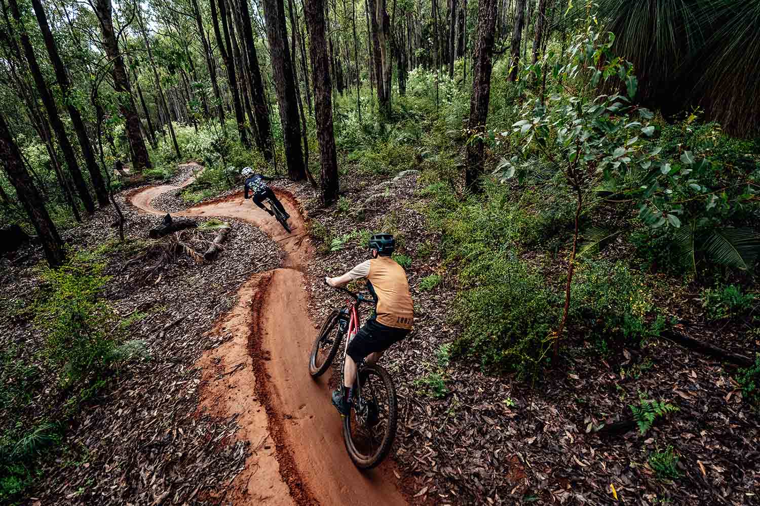 Two Riders on the Murray Valley Mountain Bike Trails in Dwellingup