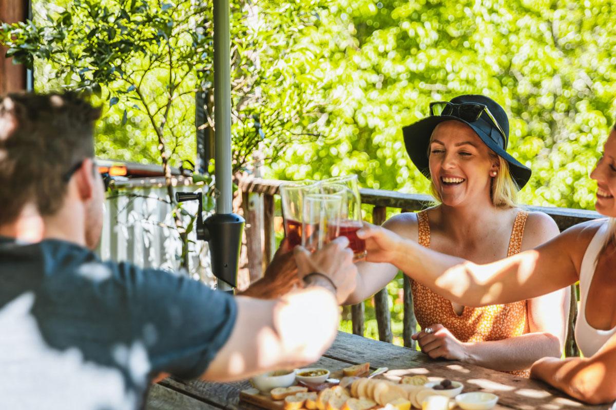 The verandah at the Wine Tree Cidery in Dwellingup