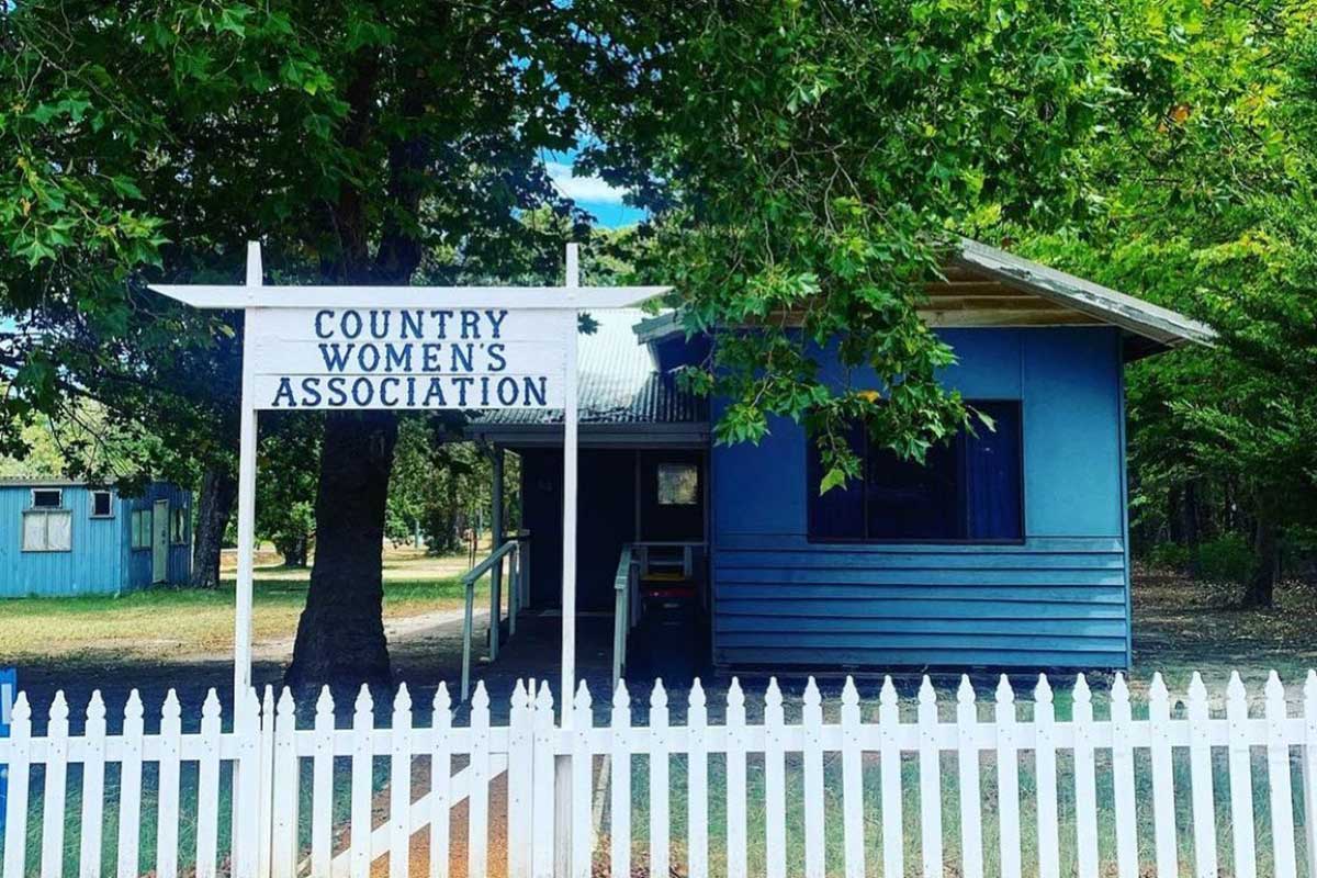 A blue cottage which is home to the Dwellingup CWA markets