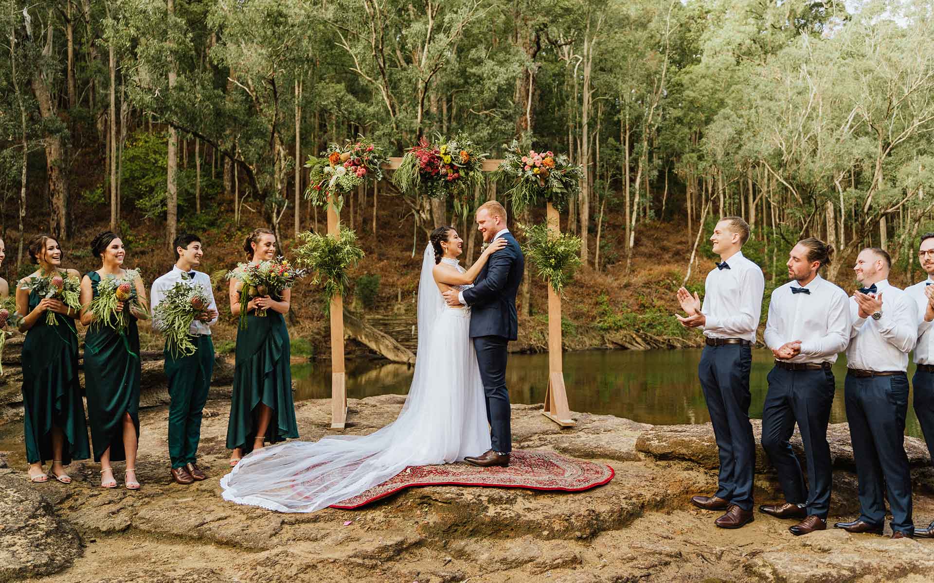 Scenic wedding ceremonies at Nanga Bush Camp near Dwellingup Western Australia