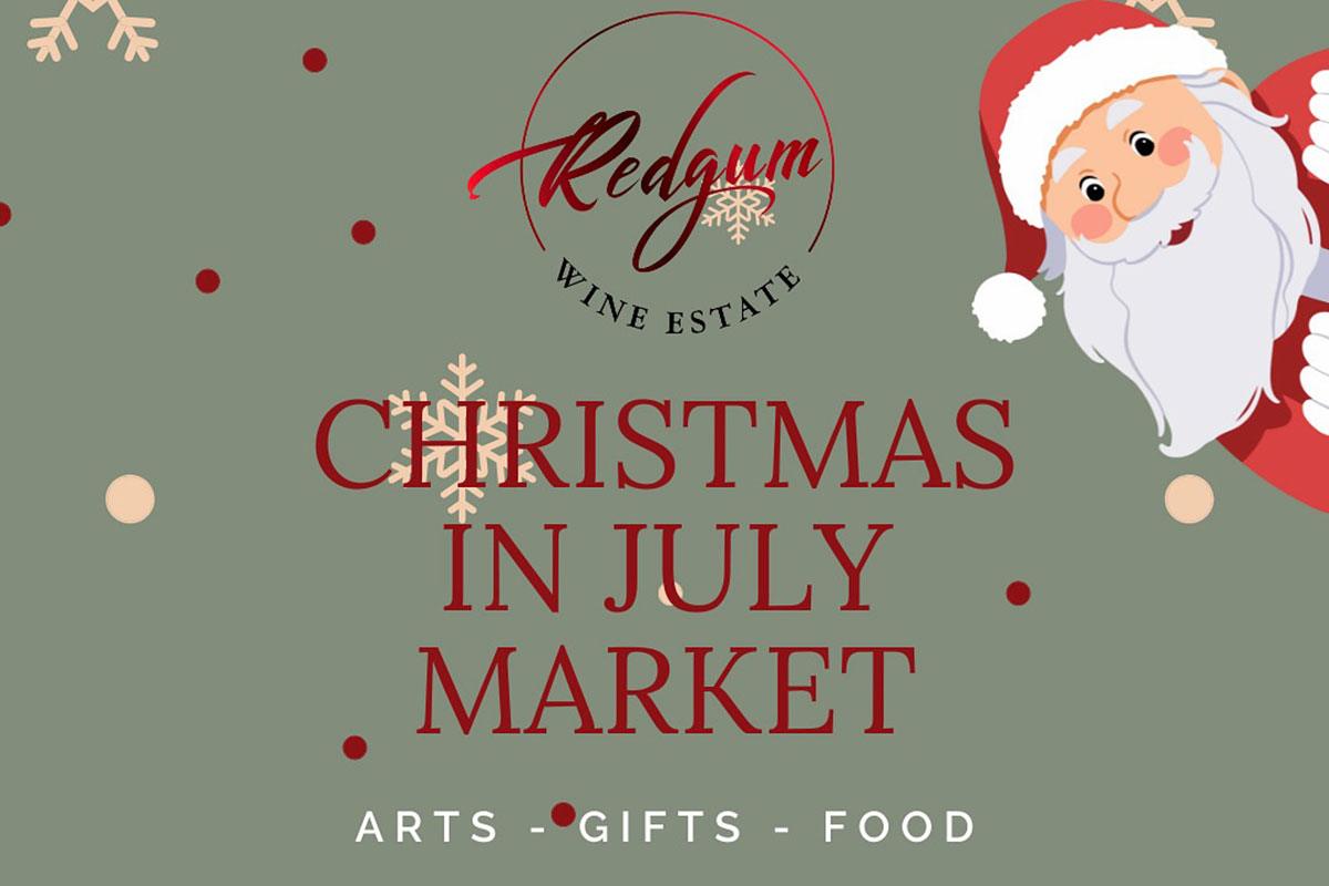 Christmas in July market at Redgum Wine Estate in Dwellingup