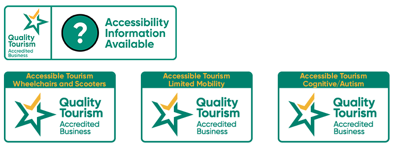 Accessibility Accreditation Icons for Dwellingup Trails and Visitor Centre