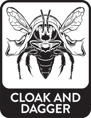 Cloak and dagger mountain bike trail motif