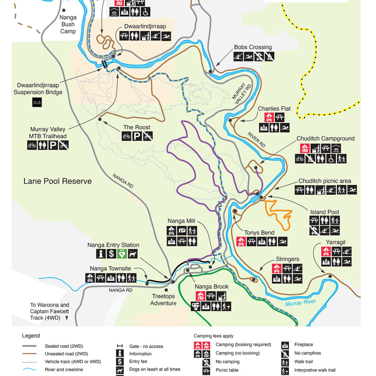 Lane Poole Reserve Map - December 2023